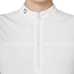 Damen-Turnierpoloshirt Equestro Ridertechnology aus perforiertem Gewebe