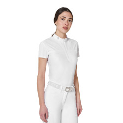 Damen-Turnierpoloshirt Equestro Ridertechnology aus perforiertem Gewebe