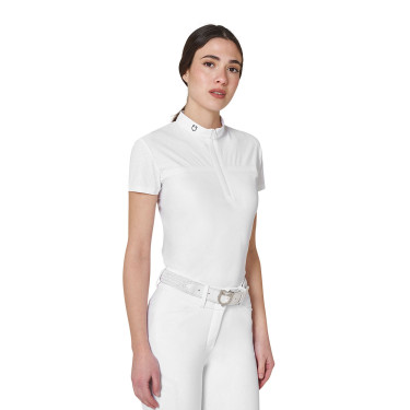 Damen-Turnierpoloshirt Equestro Ridertechnology aus perforiertem Gewebe