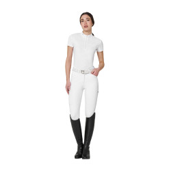 Damen-Turnierpoloshirt Equestro Ridertechnology aus perforiertem Gewebe