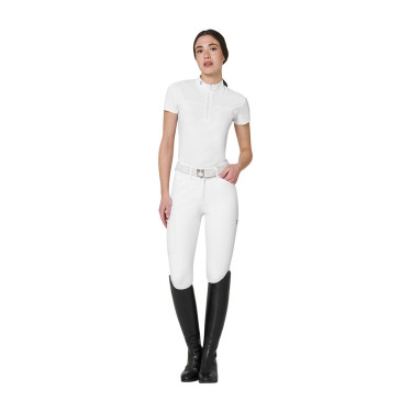 Damen-Turnierpoloshirt Equestro Ridertechnology aus perforiertem Gewebe