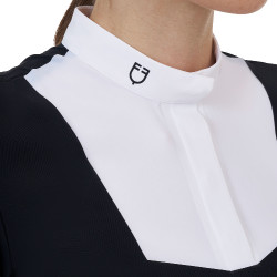 Damen-Wettkampfpolo Equestro Ridertechnology kurzärmelig