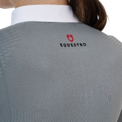 Damen-Wettkampfpolo Equestro Ridertechnology mit langen Ärmeln und Reißverschluss