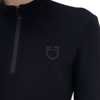 Damen-Polo-Trainingsshirt Equestro Ridertechnology langarm mit Reißverschluss
