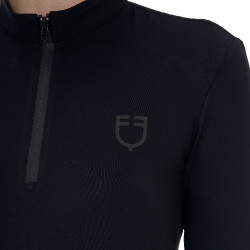 Damen-Polo-Trainingsshirt Equestro Ridertechnology langarm mit Reißverschluss