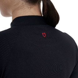 Damen-Polo-Trainingsshirt Equestro Ridertechnology langarm mit Reißverschluss