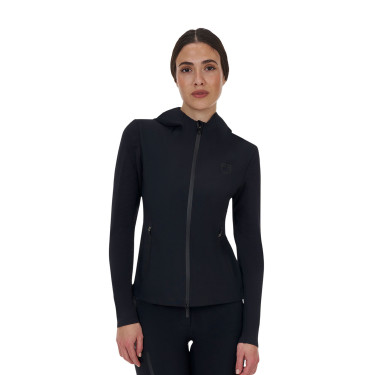 Damen-Technikpullover Equestro Ridertechnology Kapuze