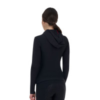 Damen-Technikpullover Equestro Ridertechnology Kapuze