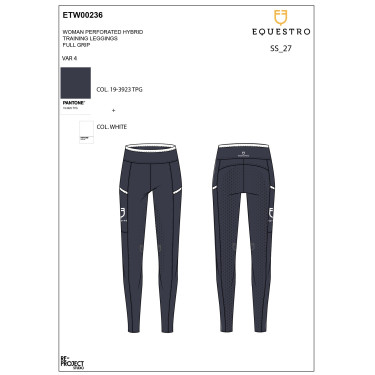 Damen-Leggings mit perforierten Verzierungen