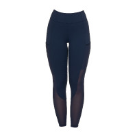 Damen-Leggings mit Vollgrip und perforierten Einsätzen