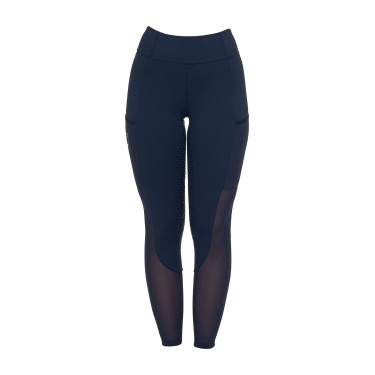 Damen-Leggings mit Vollgrip und perforierten Einsätzen