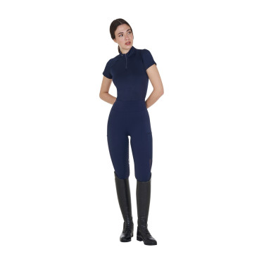 Damen-Leggings mit Vollgrip und perforierten Einsätzen