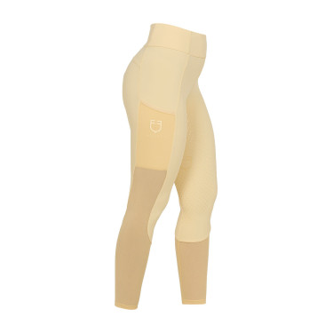 Damen-Leggings mit Vollgrip und perforierten Einsätzen