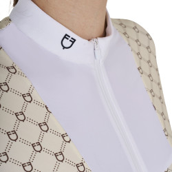 Damen-Langarm-Wettkampf-Poloshirt mit Monogrammprint