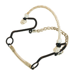 Kurzes Hackamore brüniertes Eisen Rawhide Pool’s Kurzes Hackamore brüniertes Eisen Rawhide Pool’s