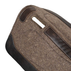 Satteldecke aus reinem Wollfilz mit Lederverstärkungen