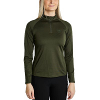 MoErica langärmliges Winter-Poloshirt mit Viertelreißverschluss Dusty Rose Montar