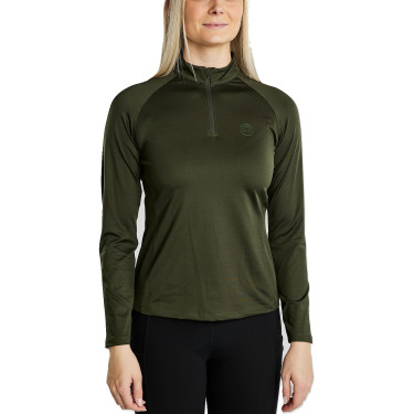 MoErica langärmliges Winter-Poloshirt mit Viertelreißverschluss Dusty Rose Montar