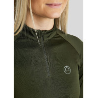 MoErica langärmliges Winter-Poloshirt mit Viertelreißverschluss Dusty Rose Montar
