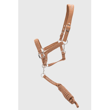 Halfter-Set fürs Reiten: Harcour Cinsy + Führstrick