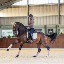 LeMieux Suede Dressur Schabracke Nerz Braun