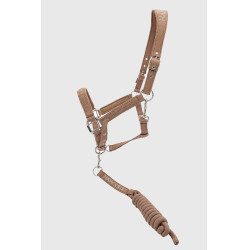 Halfter-Set fürs Reiten: Harcour Cinsy + Führstrick