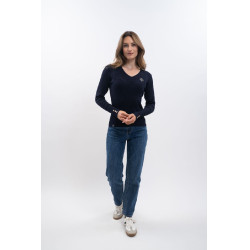 Damen Reitpullover V-Ausschnitt Harcour x Versailles