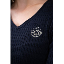 Damen Reitpullover V-Ausschnitt Harcour x Versailles
