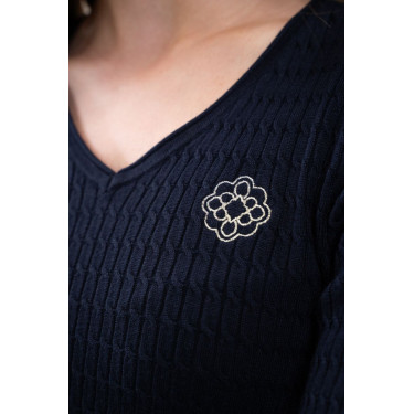 Damen Reitpullover V-Ausschnitt Harcour x Versailles