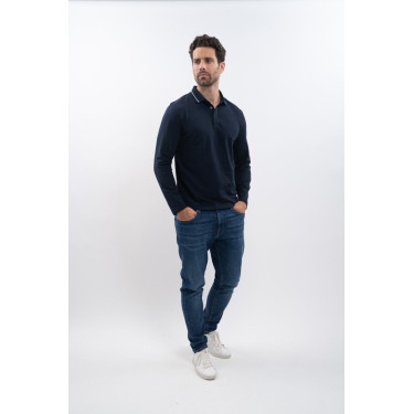 Herren Reit-Poloshirt langarm Harcour Malik