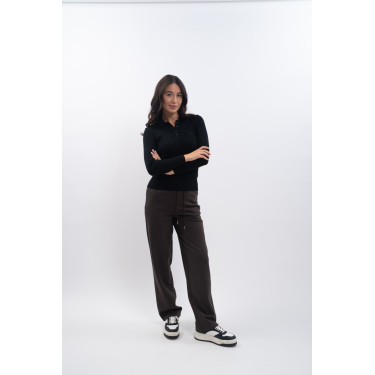 Reit-Poloshirt Damen langarm Harcour Aurore