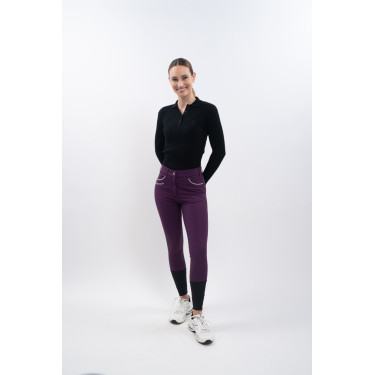 Reit-Poloshirt Damen langarm Harcour Aurore