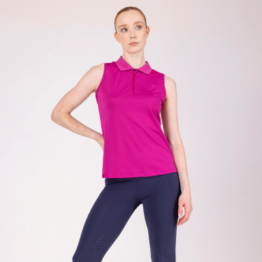 Reit-Poloshirt ohne Ärmel Aubrion React – Damen