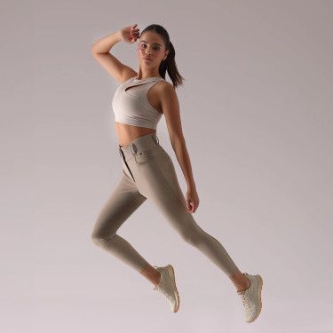 Reithose für Damen Vollbesatz Optima Pro Aubrion