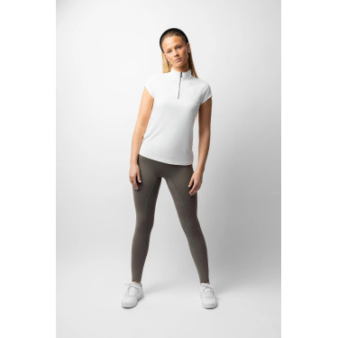 Reit Trainingsshirt Damen kurzarm UPF40+ mit Zip Reit Trainingsshirt Damen kurzarm UPF40+ mit Zip
