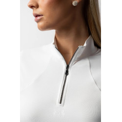 Reit Trainingsshirt Damen kurzarm UPF40+ mit Zip Reit Trainingsshirt Damen kurzarm UPF40+ mit Zip