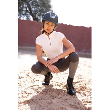 Reit Trainingsshirt Damen kurzarm UPF40+ mit Zip Reit Trainingsshirt Damen kurzarm UPF40+ mit Zip