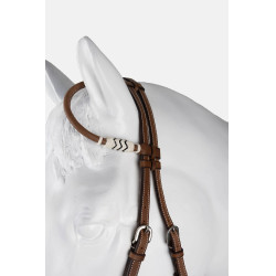 Western-Einohrtrense mit Rawhide-Verzierungen Western-Einohrtrense mit Rawhide-Verzierungen
