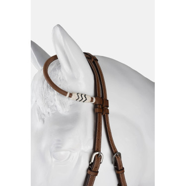 Western-Einohrtrense mit Rawhide-Verzierungen Western-Einohrtrense mit Rawhide-Verzierungen