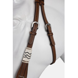 Western-Einohrtrense mit Rawhide-Verzierungen Western-Einohrtrense mit Rawhide-Verzierungen
