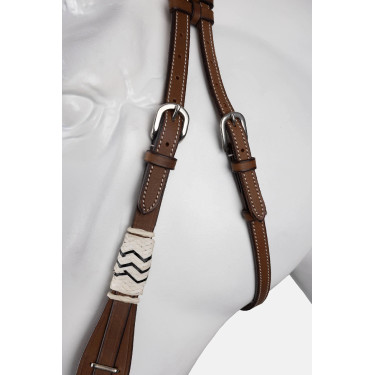 Western-Einohrtrense mit Rawhide-Verzierungen Western-Einohrtrense mit Rawhide-Verzierungen