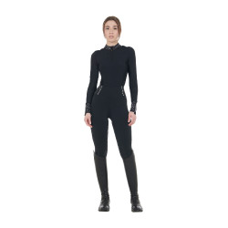 Damen-Trainings-Poloshirt aus Funktionsmaterial mit Strass Equestro
