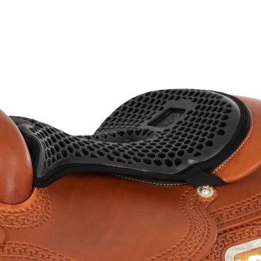 Acavallo Ortho-Pubis Western Gel Hexagonal 20 mm Drylex Sitzbezug Schwarz