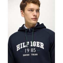 Parker Herren Zip-Up Hoodie Jacke Tommy Hilfiger Equestrian