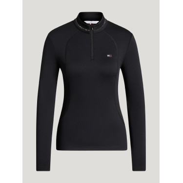 Cady Damen 1/4-Zip Trainingsshirt mit Strass Tommy Hilfiger Equestrian