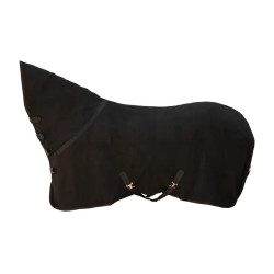 Abschwitzdecke Fleece mit Halsteil – Reitsport, Schwarz, 165 cm