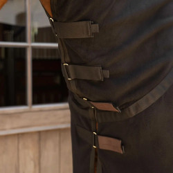 Abschwitzdecke Fleece mit Halsteil – Reitsport, Schwarz, 165 cm