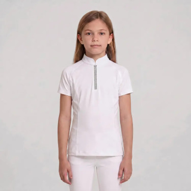 Mädchen Turniershirt Kurzarm Altrosa 160 – Reitshirt