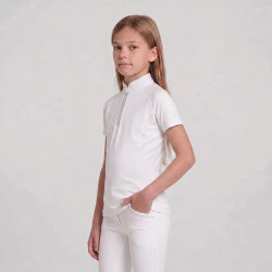 Mädchen Turniershirt Kurzarm Altrosa 160 – Reitshirt