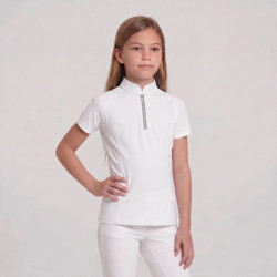 Mädchen Turniershirt Kurzarm Altrosa 160 – Reitshirt